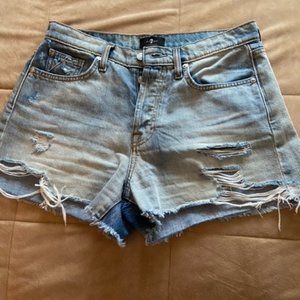 7 For All Mankind distressed cutoff shorts